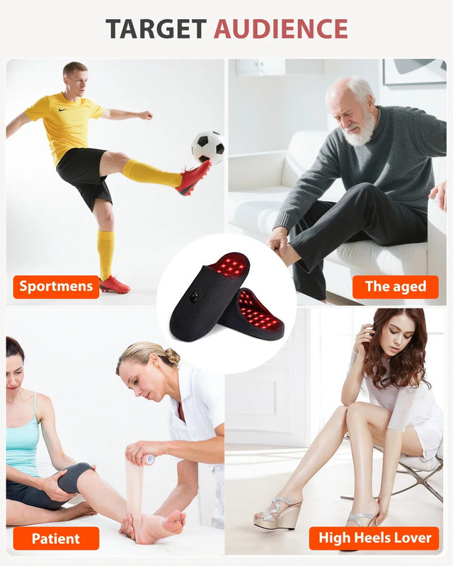 Rechargeable Red Light Therapy Slippers Black - Image 1