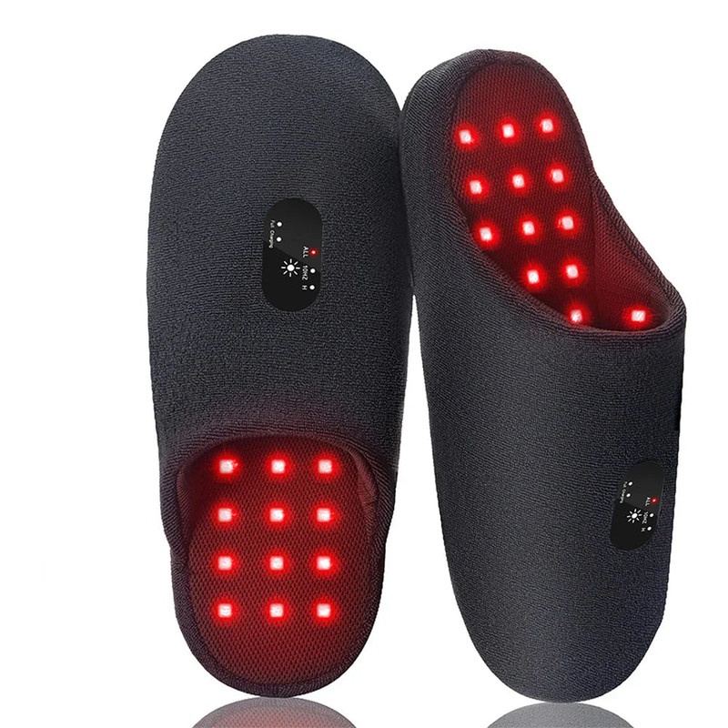 Rechargeable Red Light Therapy Slippers Black - Image 2