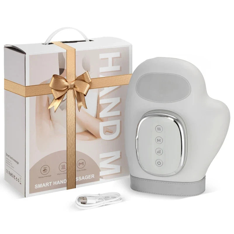 5-Level Electric Hand Massager with Hot Compress Grey - Image 5
