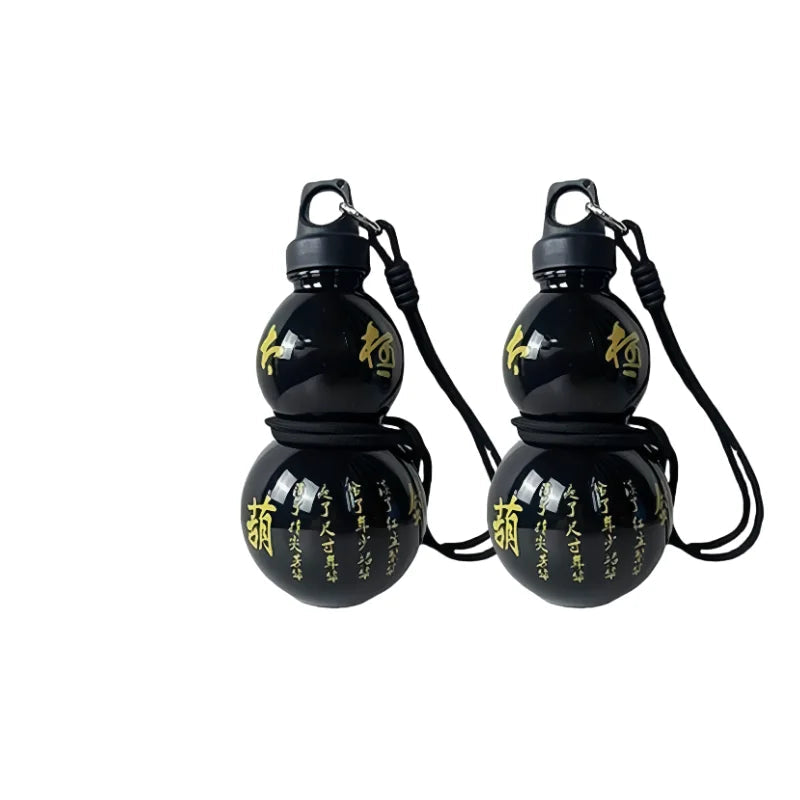 2pcs 800ml Gourd Water Bottle Black - Image 5