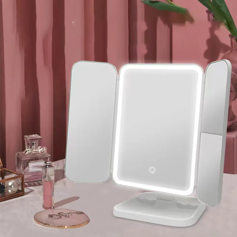 Trifold LED Makeup Mirror Beauty Lights - Image 3