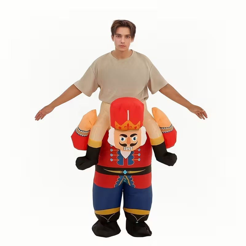 Nutcracker Soldier Inflatable Ride-On Costume - Image 1
