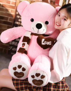 Huge 100cm Giant Pink Teddy Bear Soft Plush - Image 4