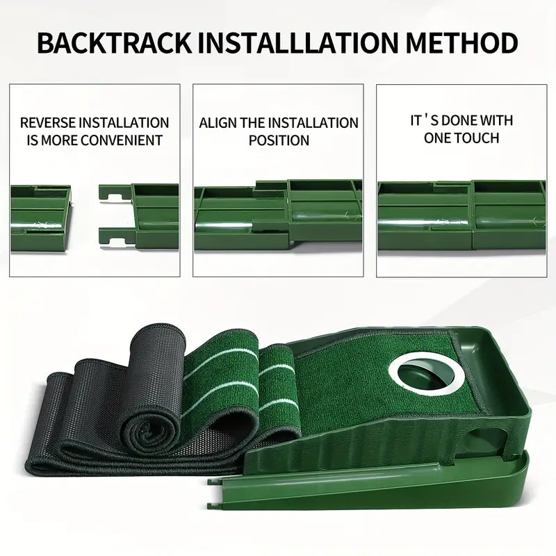 Compact Edition Portable Golf Putting Training Mat - Image 1
