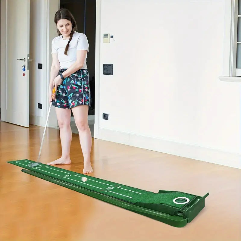 Compact Edition Portable Golf Putting Training Mat - Image 6