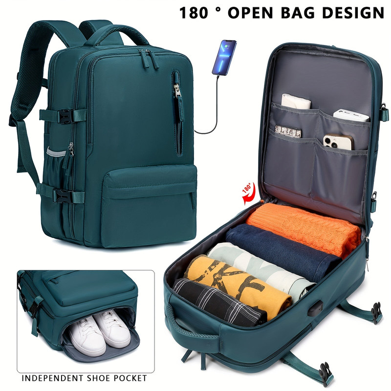 Large Capacity Travel Backpack with USB Charging - Image 1