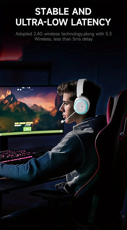 Wireless Gaming Headset with Surround Sound - Image 5