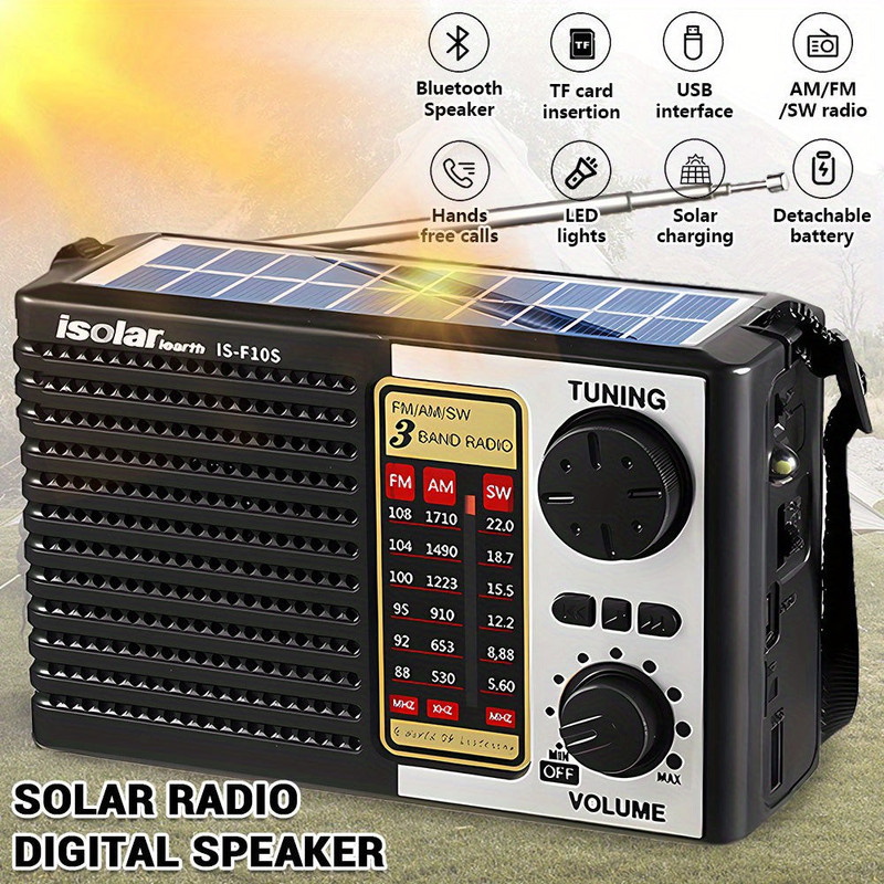 Solar Portable Radio with Digital Speaker - Image 1