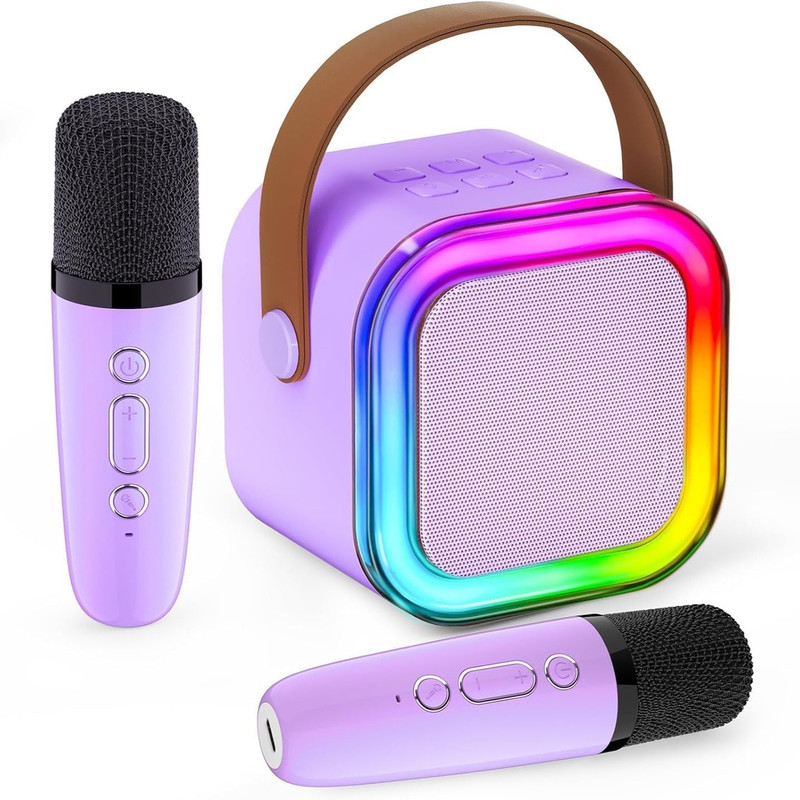 Wireless Mini Karaoke Machine with Microphones - Image 1