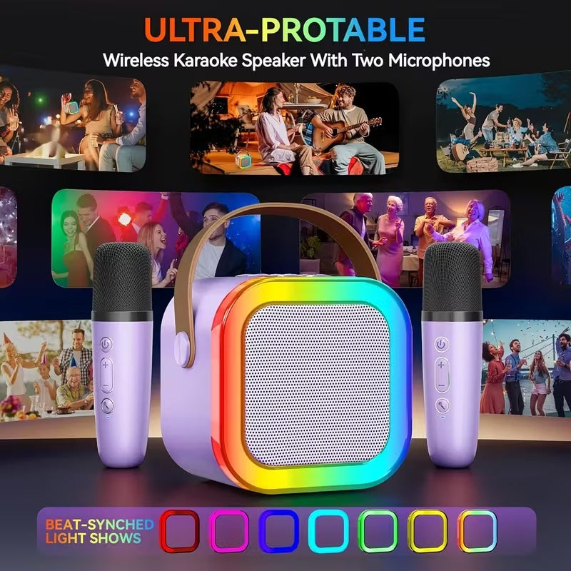 Wireless Mini Karaoke Machine with Microphones - Image 4