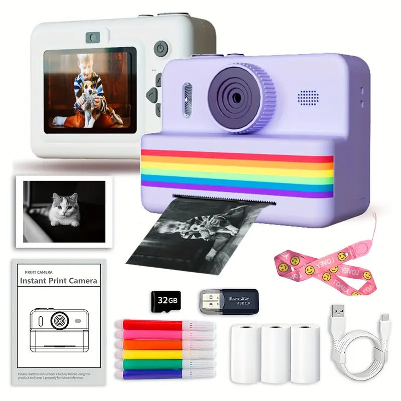 Portable Photo Printer Camera with Rechargeable Battery - Image 1