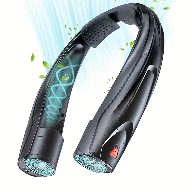 Neck Fan Portable USB 6000mAh 6-Speed Cooling - Image 1