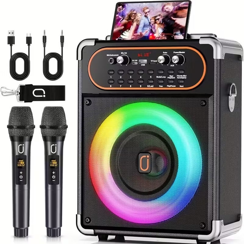 Wireless Karaoke Machine with Dual Microphones - Image 1