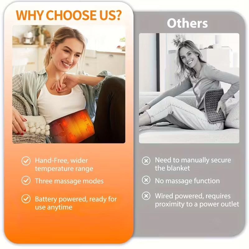 Heated Waist Massager Belt USB Rechargeable - Image 1