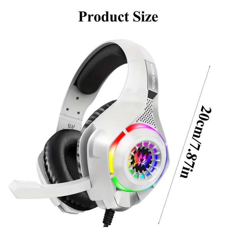 Gaming Headset with Mic, LED Light & Surround Bass - Image 1