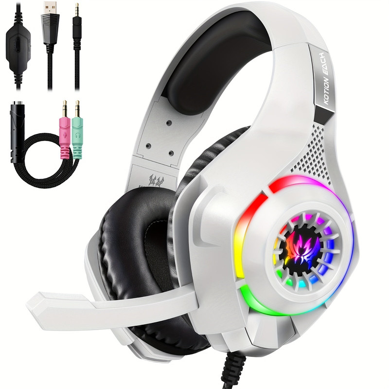 Gaming Headset with Mic & LED Lights - Image 1