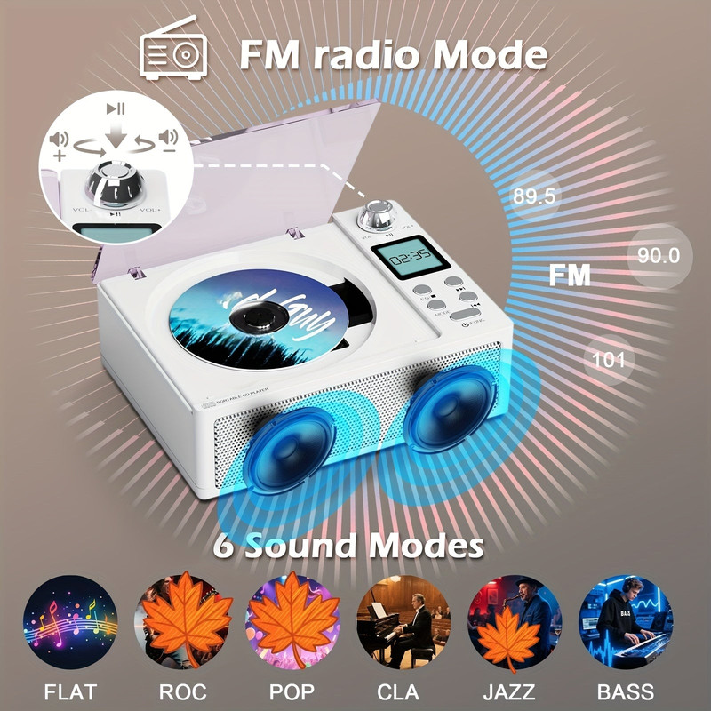 CD Player with Wireless Speaker & FM Radio - Image 1