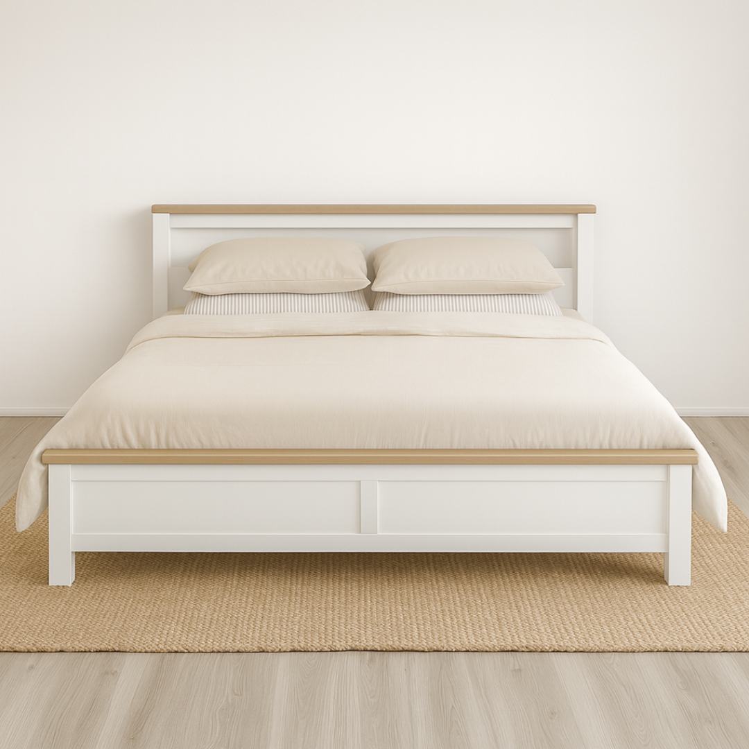 Noosa King Bed Frame with Shelf - Image 1