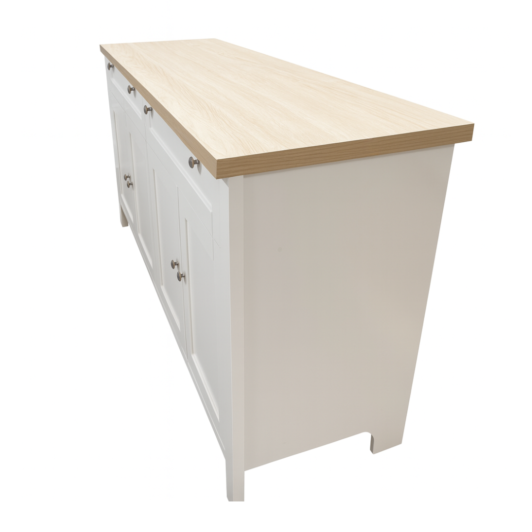 Noosa Buffet Sideboard White and Oak 4 Doors and 2 Drawers - Image 5