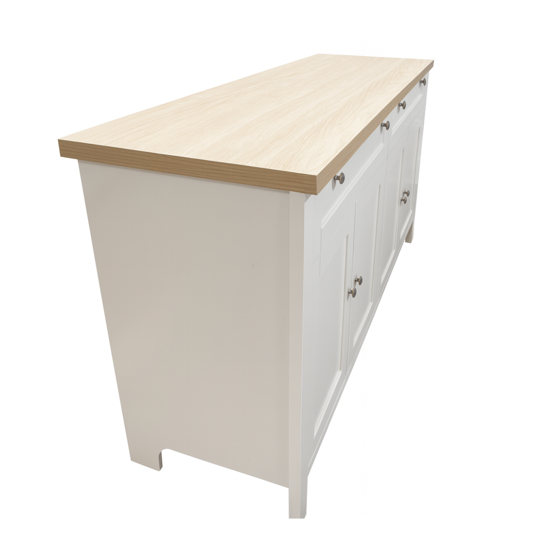 Noosa Buffet Sideboard White and Oak 4 Doors and 2 Drawers - Image 6