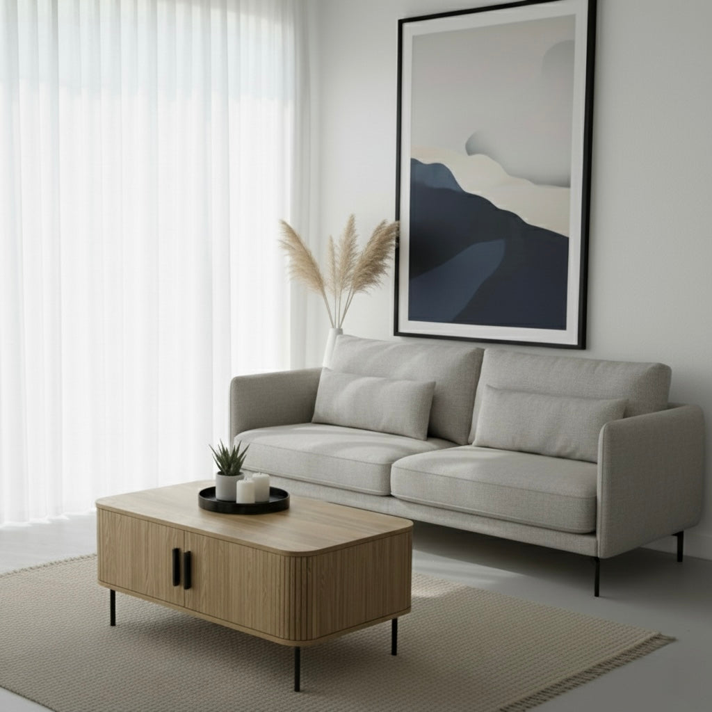 Florence 2 Door Coffee Table Oak - Image 1