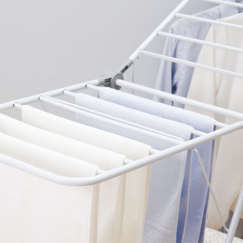 Floor-Standing Folding Wing-Shaped Drying Rack-White - Image 7