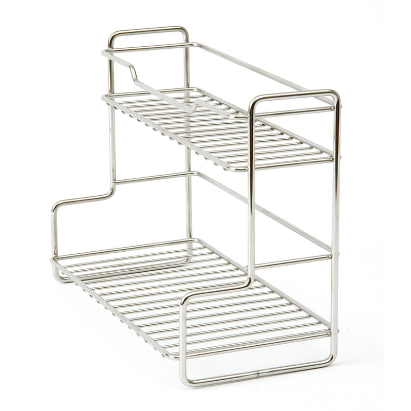 Mini Stainless Steel Kitchen Spice Storage Rack Bathroom And Toilet Organizer Rack-Silver - Image 1