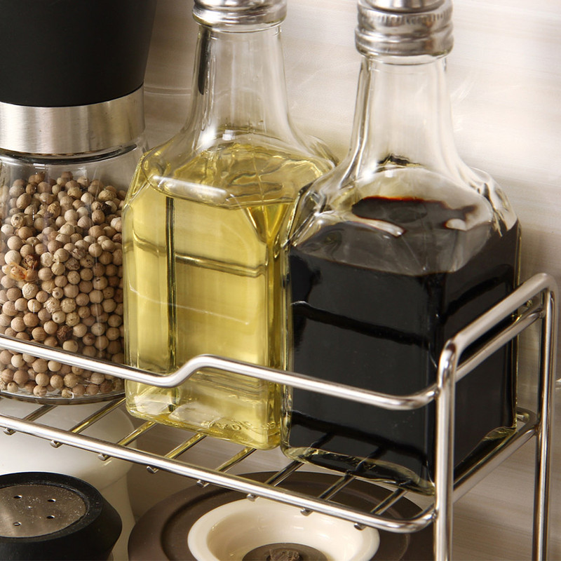Mini Stainless Steel Kitchen Spice Storage Rack Bathroom And Toilet Organizer Rack-Silver - Image 7