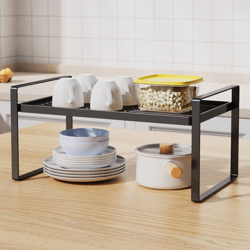 Kitchen Countertop Layered Storage Rack-Black - Image 2