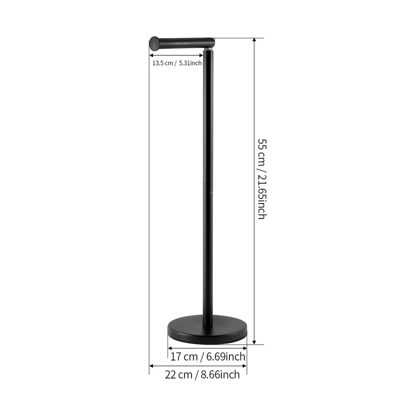 Floor Standing Toilet Paper Holder-Black - Image 3