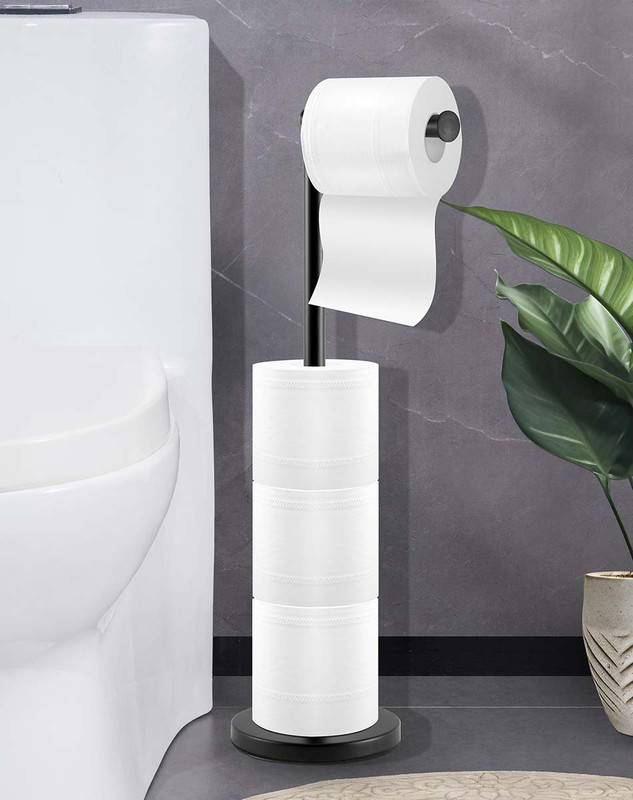 Floor Standing Toilet Paper Holder-Black - Image 8