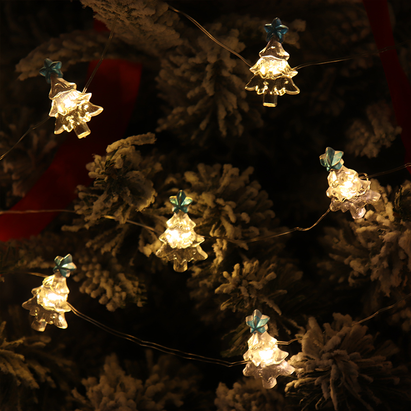 2m 20-LED Christmas Tree Clip-on String Lights with 2x AA Battery Box (Warm White) - Image 4