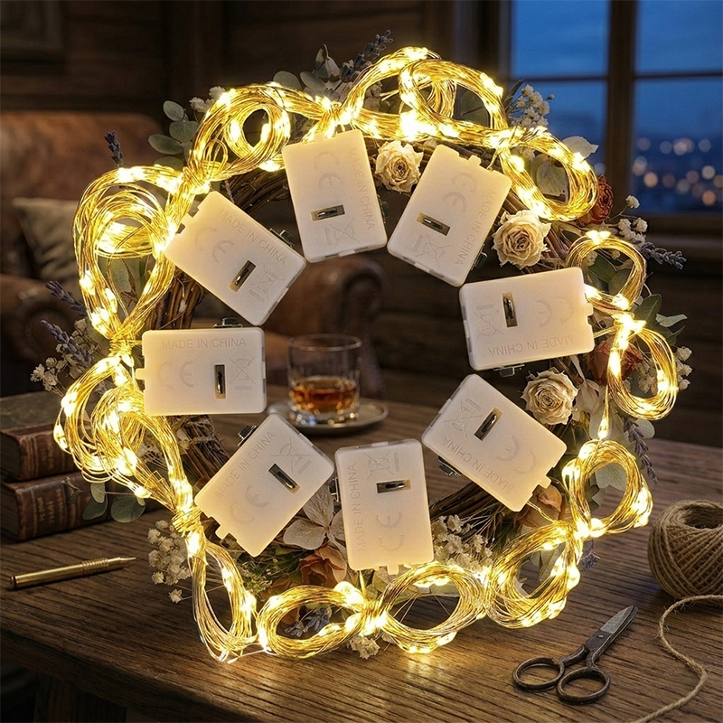 24 Battery Operated Fairy Lights [3 Modes] 7ft 20 LED Mini Twinkle String Lights Waterproof Silver Wire Firefly Starry Sky Lights for Weddings, Mason Jars, Christmas Decorations, Warm White - Image 5