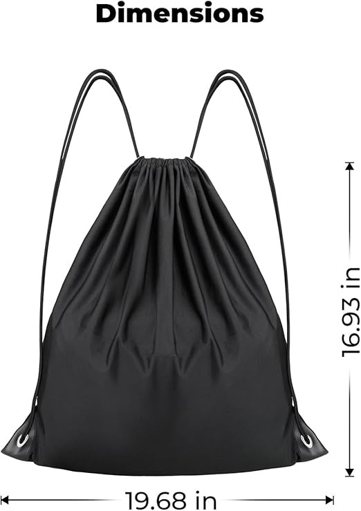 Helmet Bag, Large Capacity Light Weight Drawstring Bag for Motorcycle Bicycle Motocross Bike Racing  Snowboard Skiing Snowmobile Cycling Riding-Black - Image 1