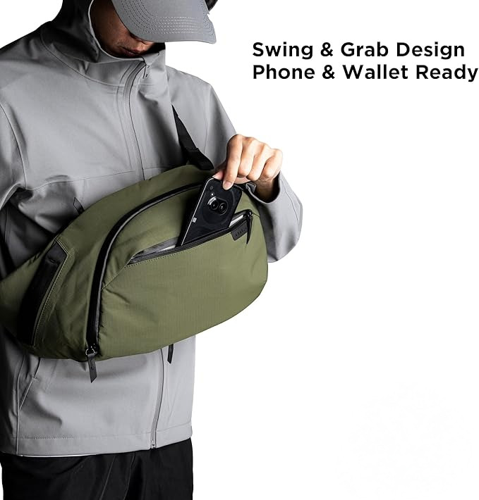 Crossbody Left Shoulder 7.5L - Crossbody Bag Men,Sling Backpack - Fits 12