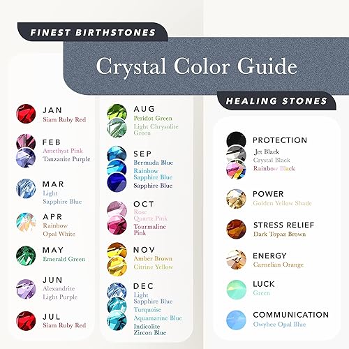nfinity Love Heart Necklace, Birthstone Necklace for Women, Jewelry for Women with Healing Crystals, Allergy Free Pendant Necklace-01-January & July-Siam Ruby Red - Image 3