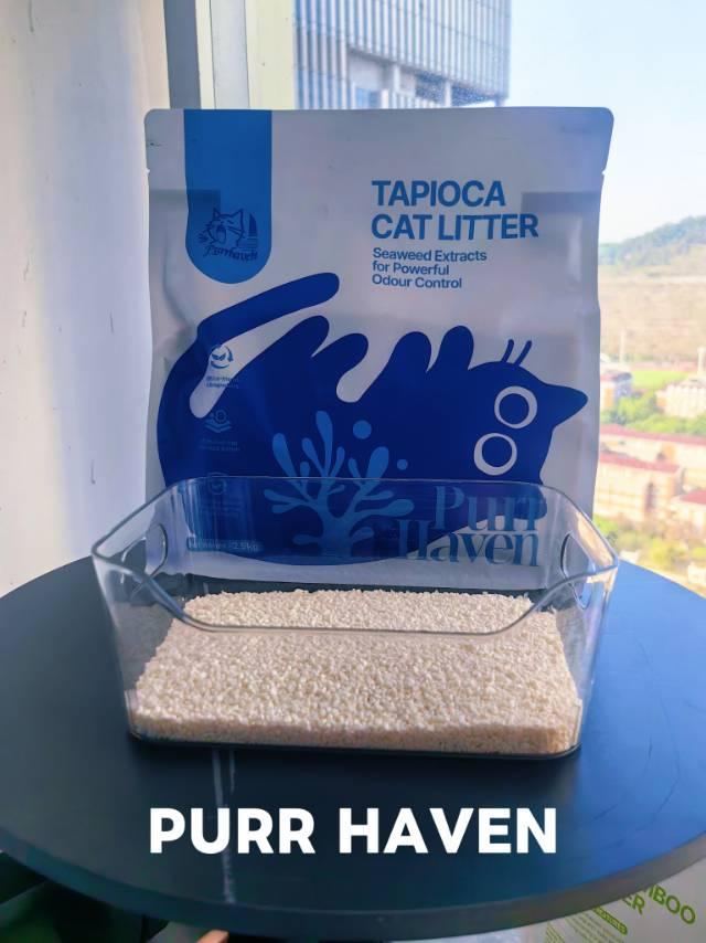 Purr Haven Tapioca Cat Litter | 1 Carton | 6 Packs Per Carton | 2.5kg Per Pack - Image 3