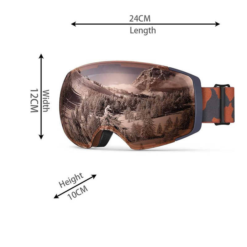 OutdoorMaster Ski Goggles PRO - Frameless, Interchangeable Lens 100% UV400 Protection Snow Goggles for Men & Women-OM-2 - Image 2