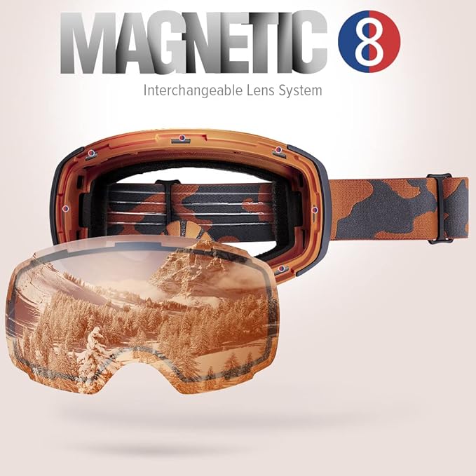 OutdoorMaster Ski Goggles PRO - Frameless, Interchangeable Lens 100% UV400 Protection Snow Goggles for Men & Women-OM-2 - Image 3