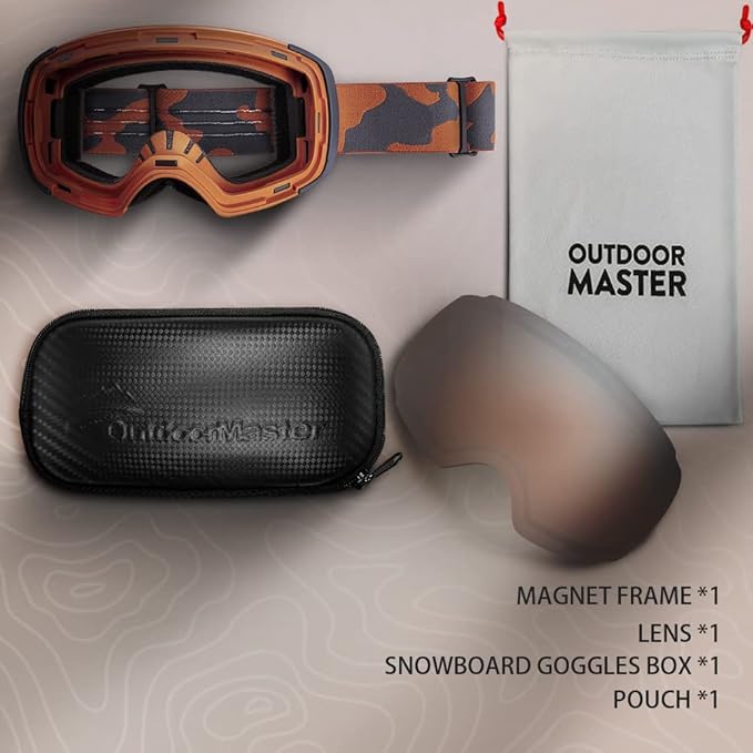 OutdoorMaster Ski Goggles PRO - Frameless, Interchangeable Lens 100% UV400 Protection Snow Goggles for Men & Women-OM-2 - Image 4