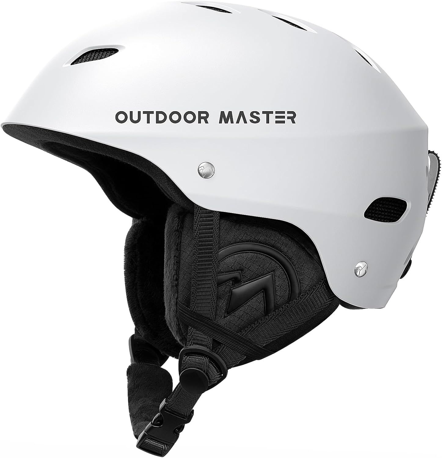 OutdoorMaster Kelvin Ski Helmet - with ASTM Certified Safety, 9 Options - for Men, Women & Youth-White,Large - Image 1