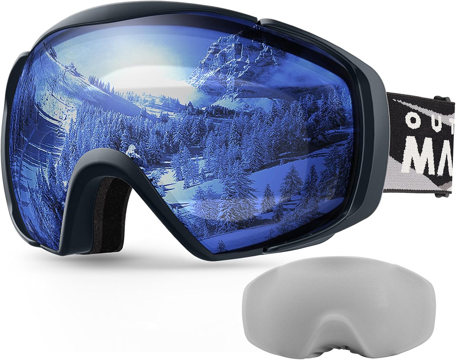 OutdoorMaster Ski Goggles with Cover Snowboard Snow Goggles OTG Anti-Fog -100% UV Protection-OM-18 - Image 1