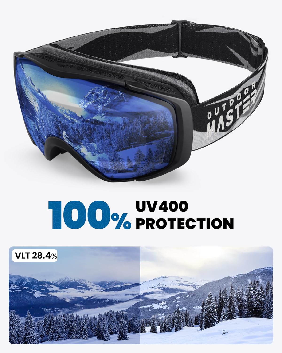 OutdoorMaster Ski Goggles with Cover Snowboard Snow Goggles OTG Anti-Fog -100% UV Protection-OM-18 - Image 6