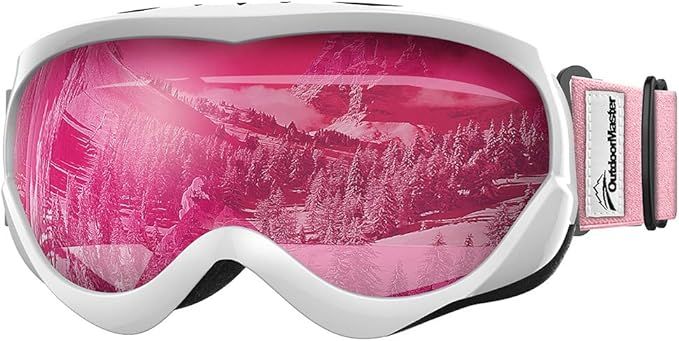 OutdoorMaster Kids Ski Goggles - Helmet Compatible Snow Goggles for Boys & Girls with 100% UV Protection-02VLT 46％-OM-6 - Image 1