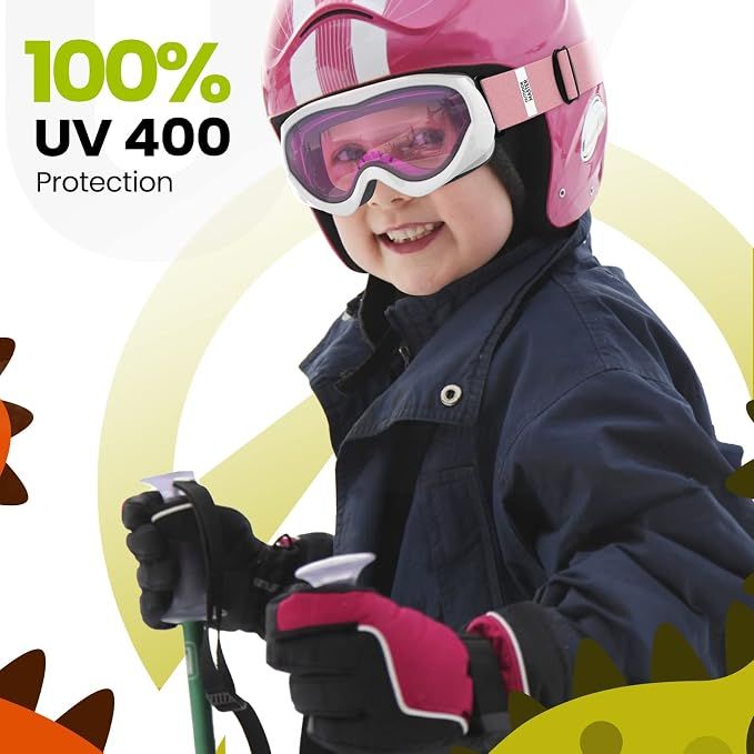 OutdoorMaster Kids Ski Goggles - Helmet Compatible Snow Goggles for Boys & Girls with 100% UV Protection-02VLT 46％-OM-6 - Image 3