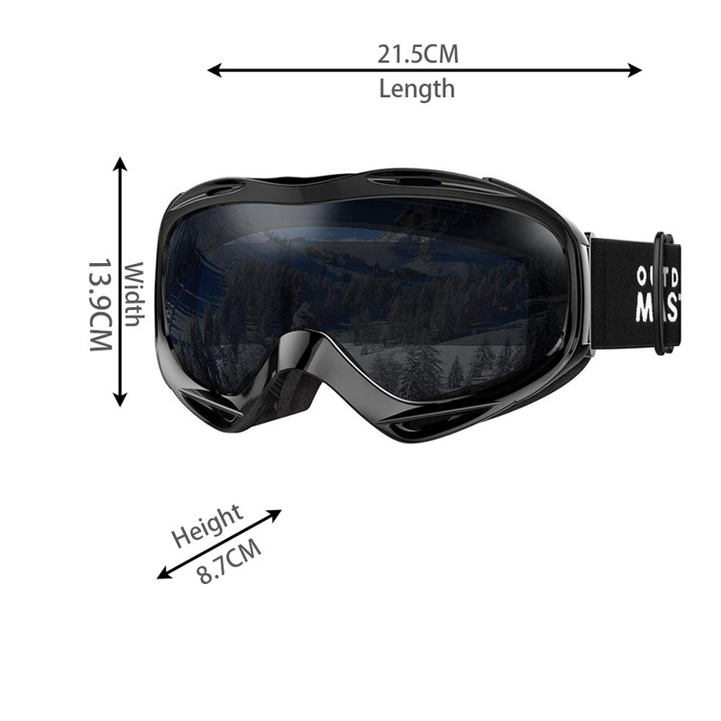 OutdoorMaster OTG Ski Goggles - Over Glasses Ski/Snowboard Goggles for Men, Women & Youth - 100% UV Protection-OM-5 - Image 2