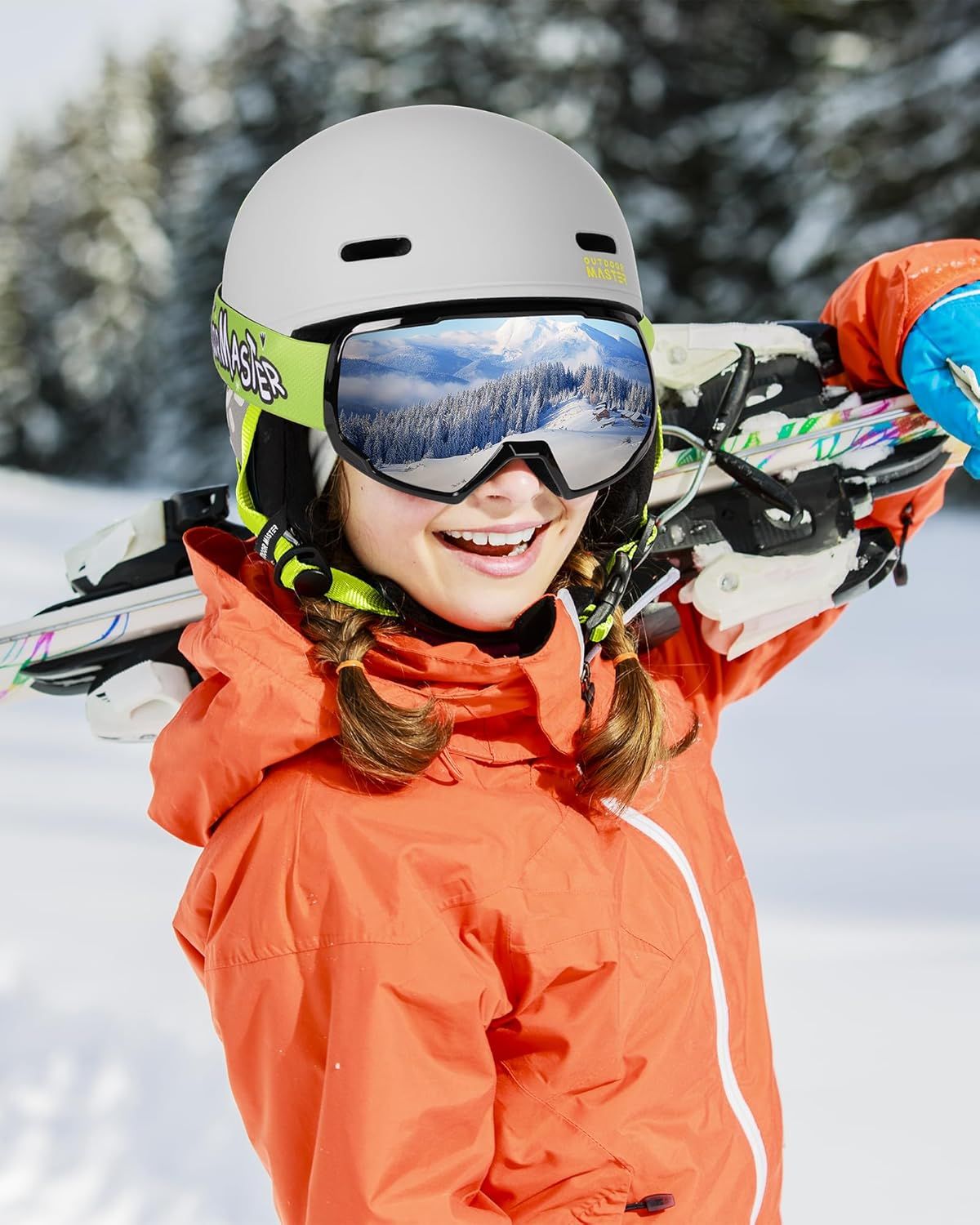 OutdoorMaster Children's Ski Helmet, Snowboard Helmet for Boys & Girls, Robust PC Shell & EPS Foam, 12 Ventilation Holes, Adjustable Snow Sports Helmet, Certified Snow Sports and Snowboard Helmet-Matte Grey,48-52cm X-Small - Image 6