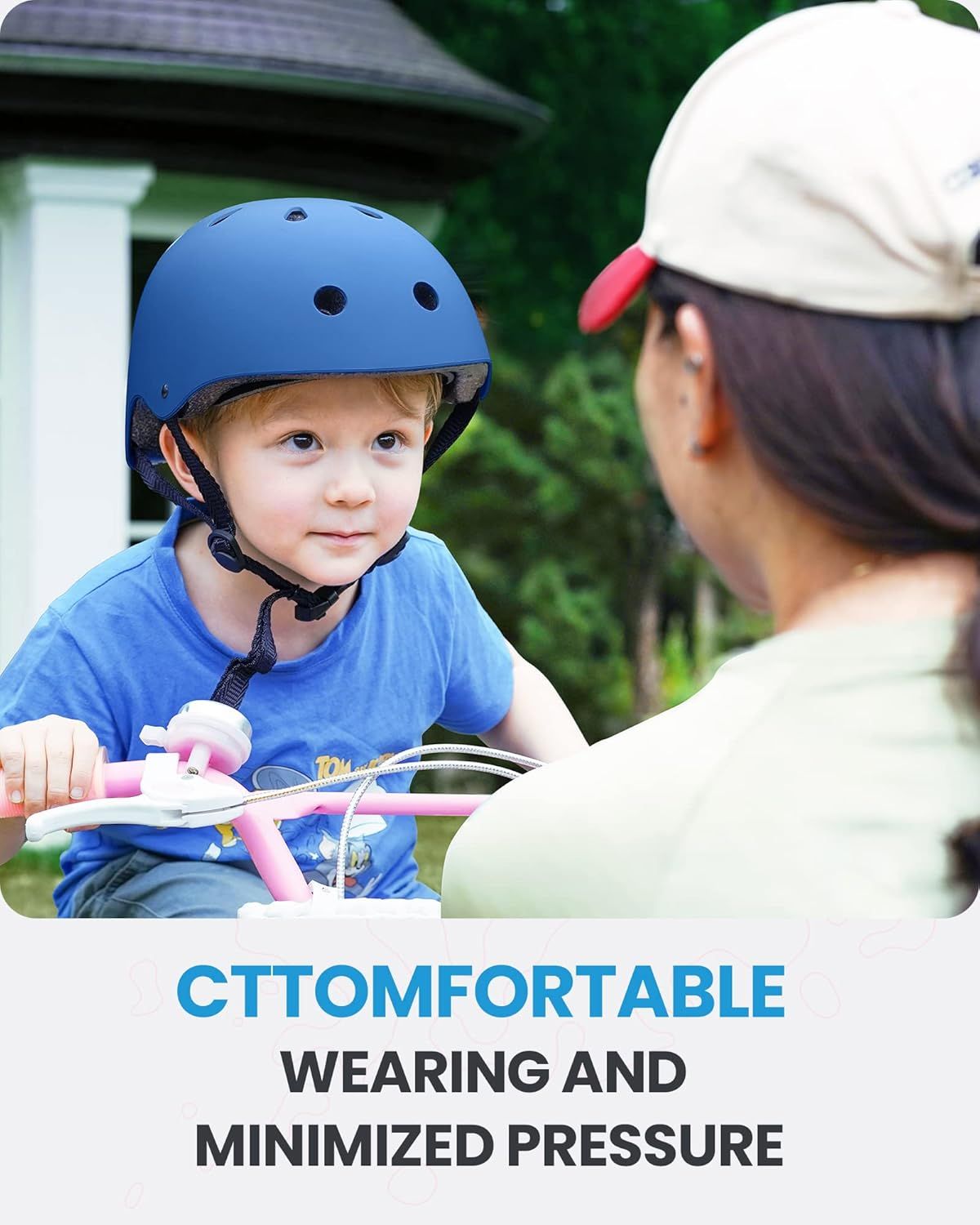 OutdoorMaster Youth & Kids Bike Helmet - Adjustable Multi-Sports Skateboard Helmet with Removable Liners for Balance Bike, Toddler Scooter, One Wheel Hoverboard-Blue-L - Image 2