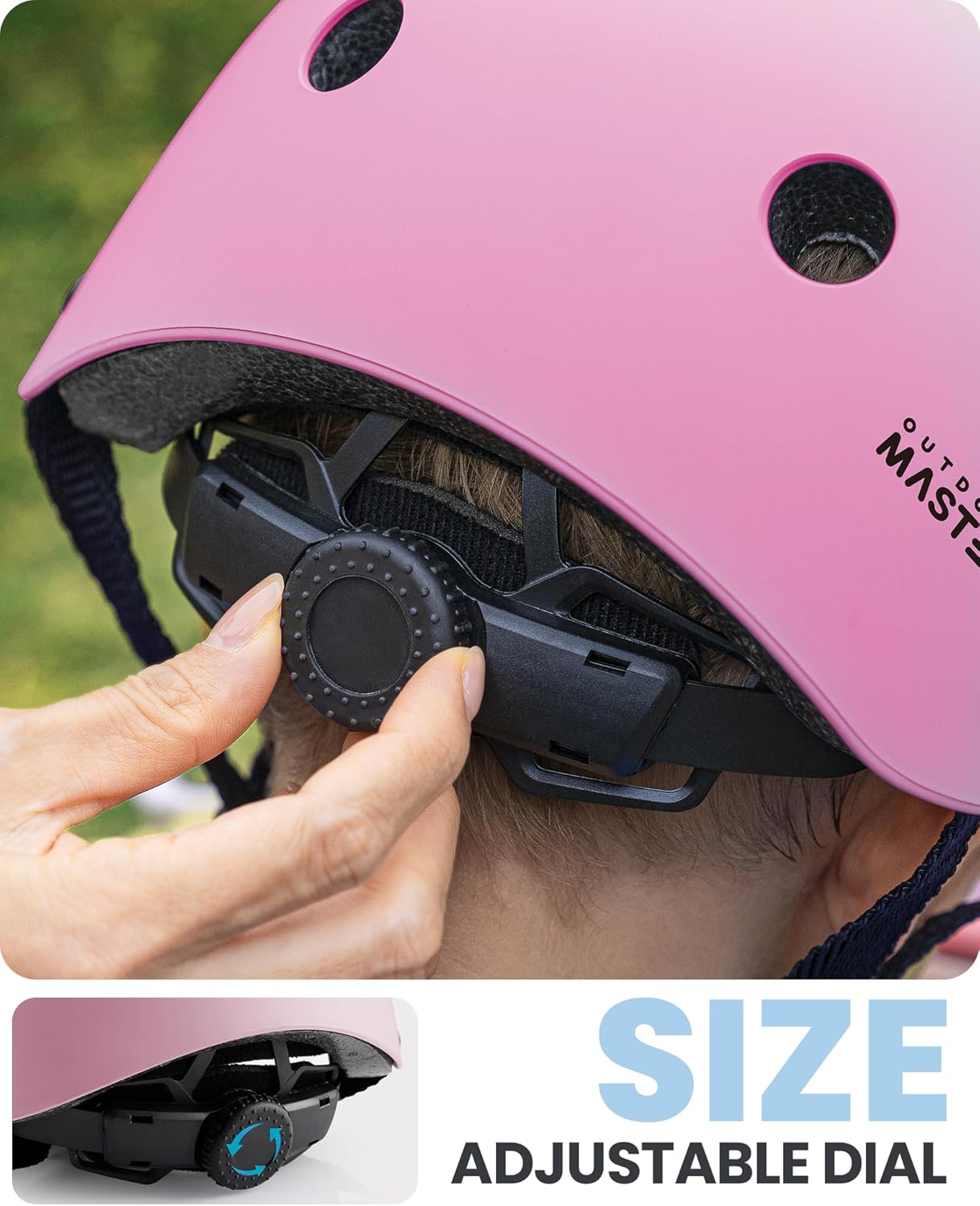 OutdoorMaster Youth & Kids Bike Helmet - Adjustable Multi-Sports Skateboard Helmet with Removable Liners for Balance Bike, Toddler Scooter, One Wheel Hoverboard-Blue pink gradient-Medium - Image 3