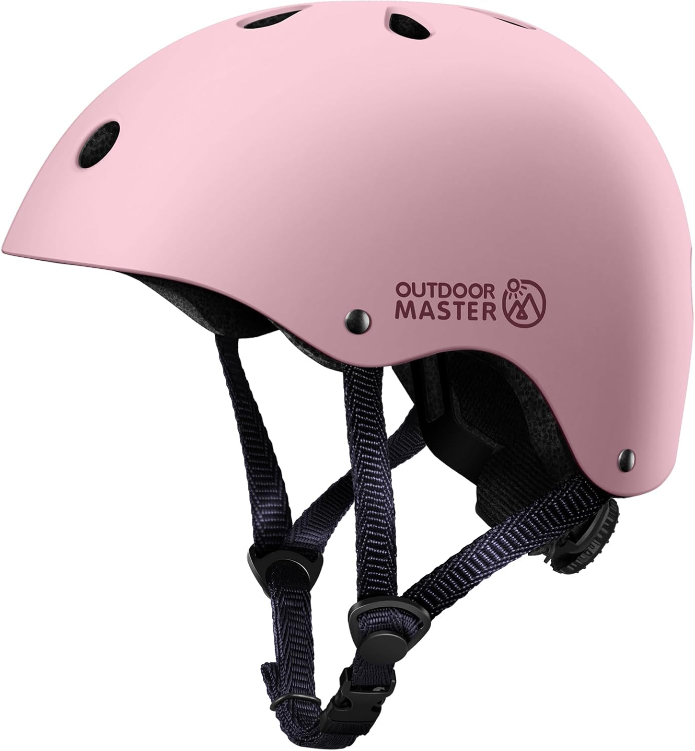 OutdoorMaster Youth & Kids Bike Helmet - Adjustable Multi-Sports Skateboard Helmet with Removable Liners for Balance Bike, Toddler Scooter, One Wheel Hoverboard-Light Pink-Large - Image 1